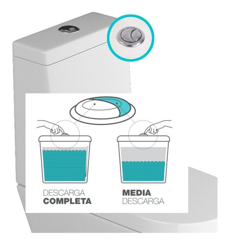 Imagen 6 de 10 de Mochila Apoyo Doble Descarga Deposito Loza Blanca Link Deca