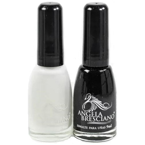 Angela Bresciano Smalte Para Stamping 9ml Blanco Y Negro