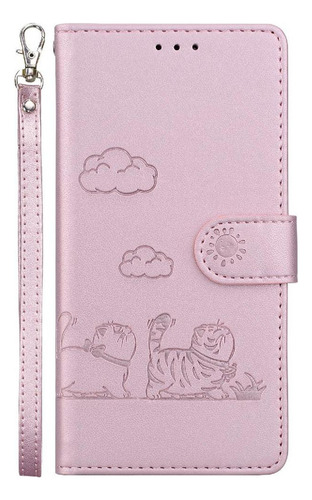Funda Abatible For Samsung Galaxy S22 Cat Rfid Cartera De