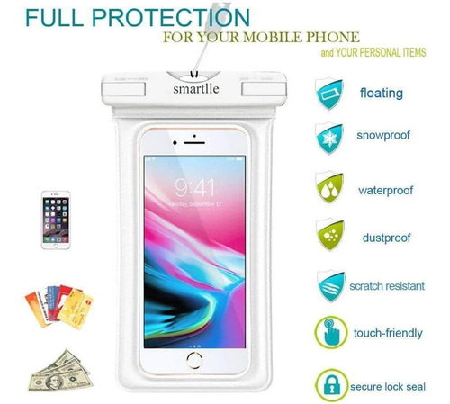 Imagen 5 de 6 de Funda Impermeable Smartlle Universal Para Teléfono Movil X2u