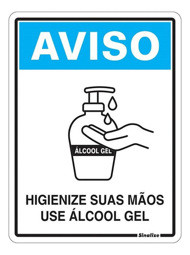 Placa Sinalizacao Poliestireno 15x20 Âuse Alcool Em Ge