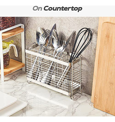 Soporte Utensilios De Cocina De Acero Inoxidable 304 Con 3