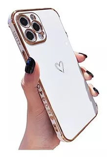 Funda Para iPhone 13 Pro Luxury Electroplate Blanco/oro