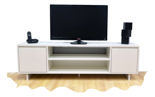Mesa Rack Tv Slot Armada - Mania Muebles Para Caba Y Gba Blanco