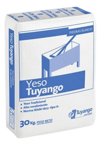 Yeso Blanco Bolsa X 30kg Tuyango Blanco