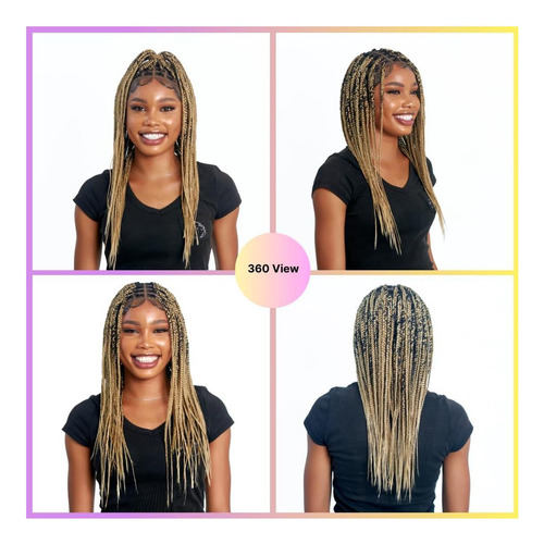 Wow Braids Box Braid Wig Perucas Trançadas Sem Nó Para Com &