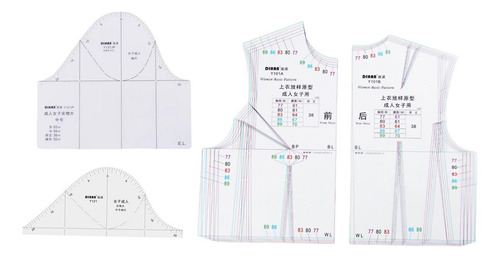 3 Uds 1:1 Regla De Diseño De Tela Conjunto De Ropa De Mujer