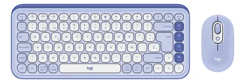 Combo Teclado Y Mouse Logitech Pop Icon, Español, Lila