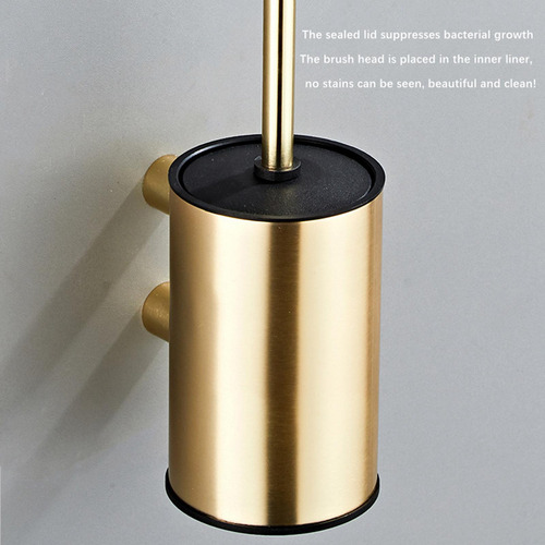 Juego De Cepillos Y Soportes Para Inodoro, Accesorios Dorado