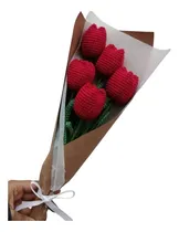 Comprar Ramo De Tulipanes, Ramo De Flores Tejidas.