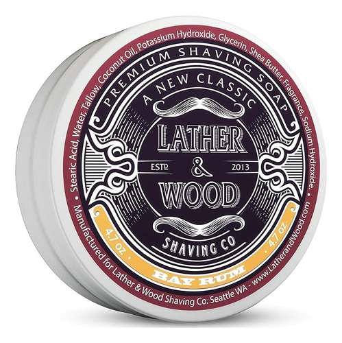 Jabon De Afeitar Lather & Wood Espuma Densa  136ml