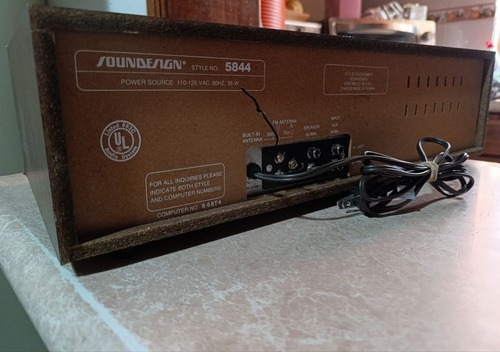 Amplificador Receiver Soundesign Modelo 5844 Cafe (Usado)