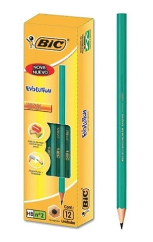 Lapices Negros Bic Evolution Hb N°2 X12 9308802 Bic