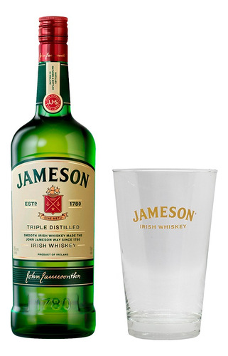 Combo Jameson 1lt + Vaso Jameson