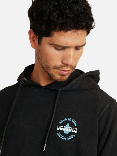 Poleron Volcom Vibrant Vortex Negro Hombre