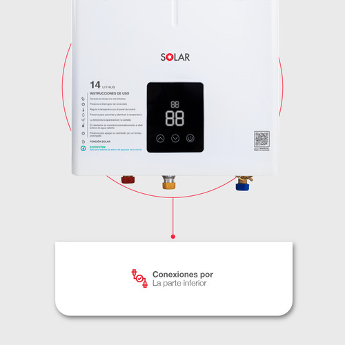 Calentador Agua Rheem Instantáneo Tf 14 L/min Gas Natural