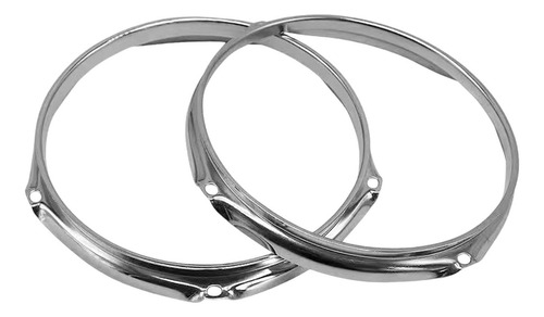 2x Drum Hoop Set Anillos De Batería, 14 Pulgadas 6 Agujeros