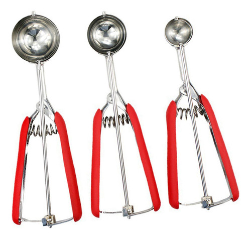 3pcs Cookie Scooper Ice Cream Scooper Multifunción No Slip
