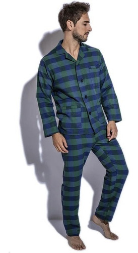 Pijama Hombre Invierno M. Larga C/ Botones Eyelit Art. 1907