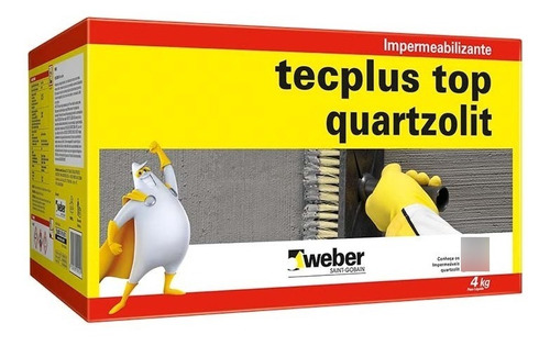 Impermeabilizante Tecplus Top 4kg Quartzolit Weber Quartzolit