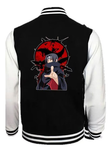 Chamarra De Béisbol Con Estampado De Anime Naruto Itachi Cro