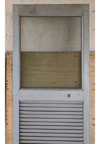 Hoja De Puerta De Madera Tipo Celosía Con Mosquitero. 72x204 (Usado)