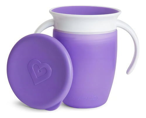Taza de entrenamiento Munchkin Smooth Purple con tapa, 210 ml