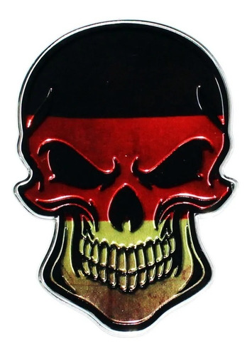 Emblema Adesivo Caveira Cranio Alemanha Moto Harley Suzuki