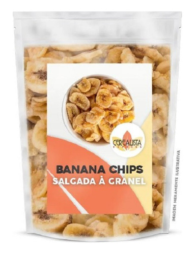 Banana Assada Chips Salgada 500g - Qualidade Premium