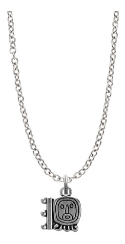 Collar Símbolo Maya Dios Dije Maya Cadena Acero Regalo Moda