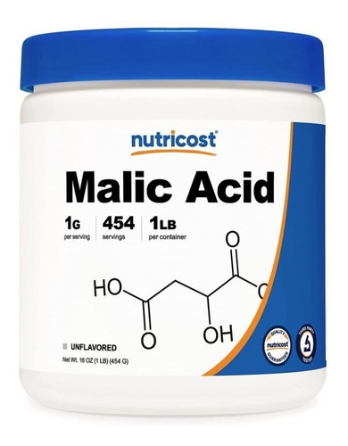 Original Nutricost Polvo De Acido Malico, Malic Acid, 1 Lb