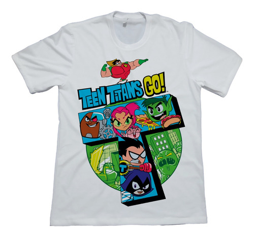 Camiseta Cumpleaños Jovenes Titanes Teen Titans Niño Y Niña 