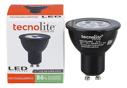 Foco P/casa Led 6w 3000k/azul/6500k Alum/plástico Tecnolite