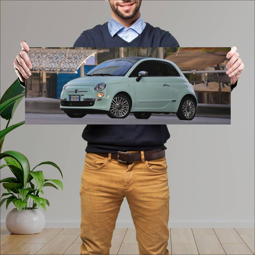 Cuadro 30x80cm Auto 2014 Fiat 500 Cult Auto 58