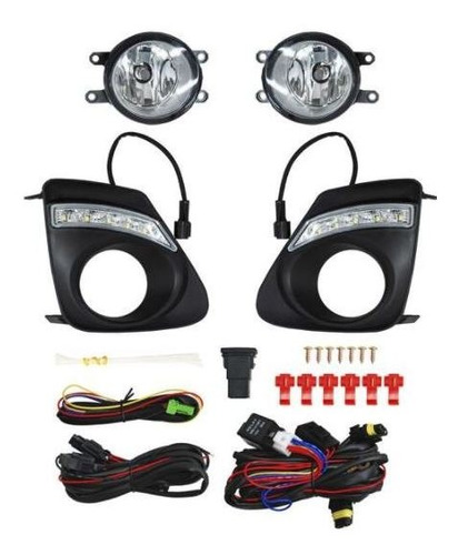 Kit Faro Niebla Corolla Parrilla Con Leds 2011 2012 2013