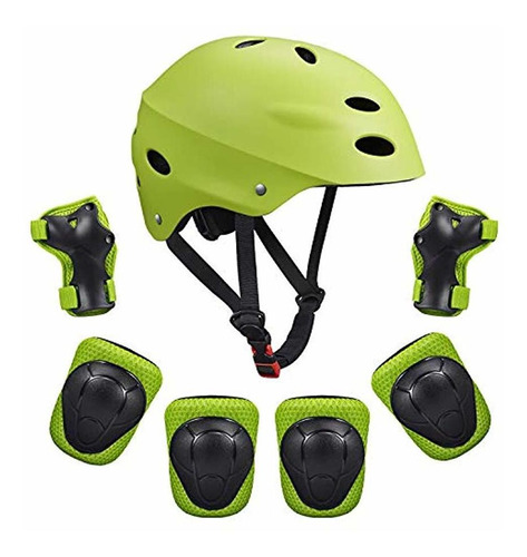 Casco De Bicicleta Para Niã±os Conjunto De Equipo De Pr...