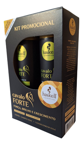 Promopack Haskell Cavalo Forte 300ml Cabelos Mais Saudáveis