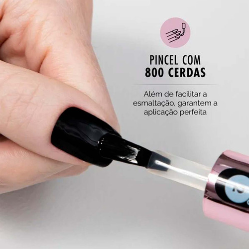 Kit 2 Und Top Coat Fixador Risqué Diamond Gel Cremoso 9,5ml Bege