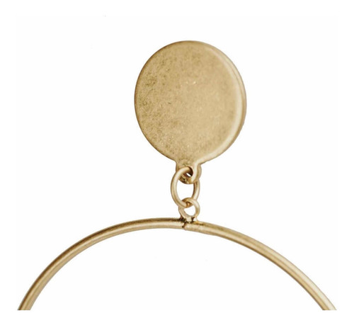 Aretes Largos Estilo Arracada Ligeros Metálico Mate Rústico