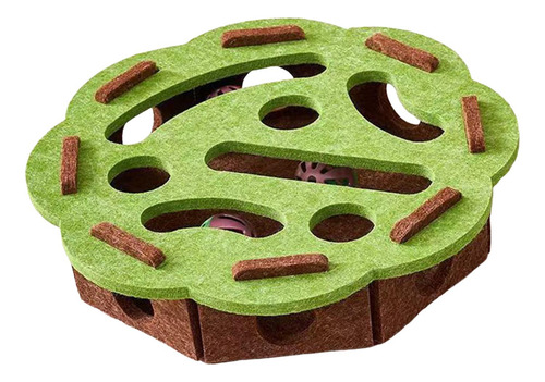 Juguete Rompecabezas Para Gatos Con Bolas De Flor Verde