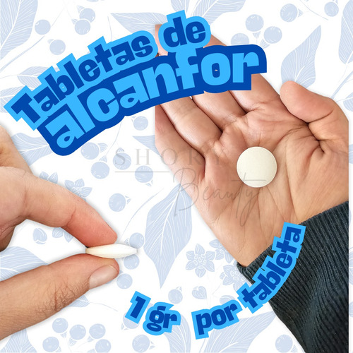 Tabletas Alcanfor Shory Beauty 100 piezas Multiusos