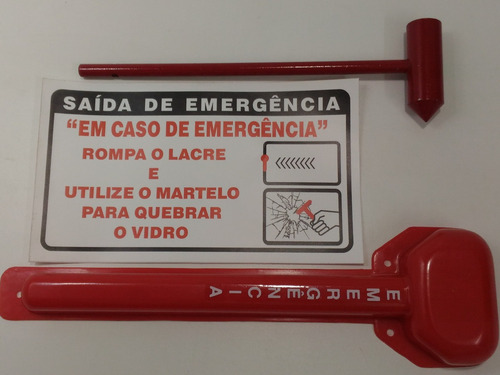 Imagem 4 de 9 de Kit Capa + Martelo + Aviso De Emergência Van E Micro Ônibus