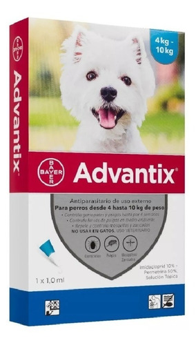 Advantix Antipulgas Garrapatas Mosquito Para Perro 4 A 10 Kg