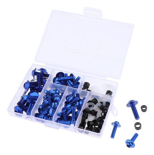 158 Pcs Completo De Perno De De Motocicleta Tornillos Azul