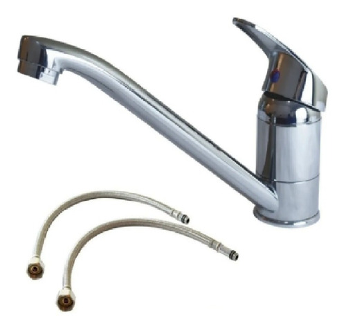 Canilla Monocomando Griferia Cocina Mesada Pico Largo 22 Cm