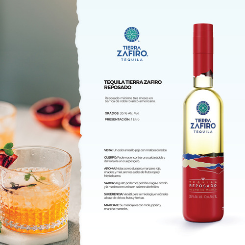 Tequila Tierra Zafiro Reposado 1 L