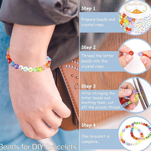 Kit De Cuentas De Pulseras Cuentas De Letras Para Pulseras K