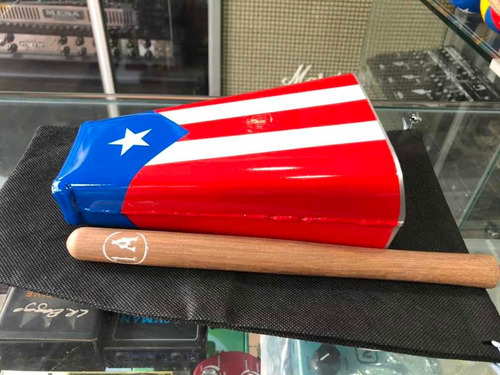 Campana Salsera Mediana 17 Cm Puerto Rico Con Palo Y Funda