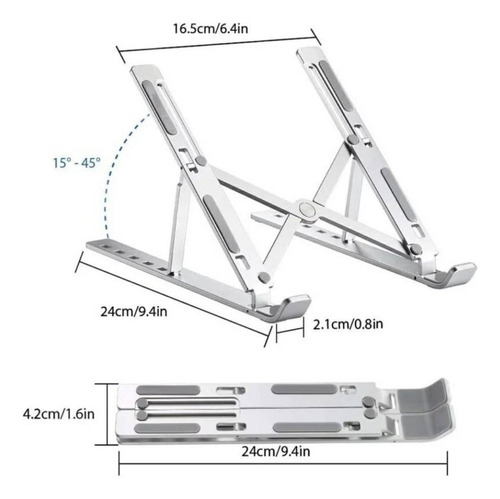 Soporte Notebook Base Eleva Aluminio Computadora Home Office