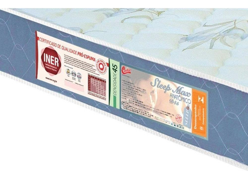 Colchão Solteiro Espuma D45 Sleep Max (88x188x18) - Castor